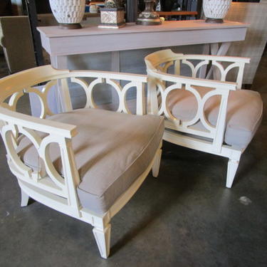 PAIR OF BARREL CHAIRS BY CENTURY   PRICED SEPARATELY