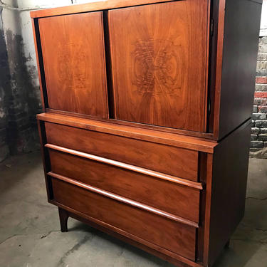 Mid century dresser Kent Coffey tall dresser mid century upright chest of drawers 