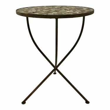 Arteriors Industrial Modern Round Iron Side Table With Multi Mini Discs