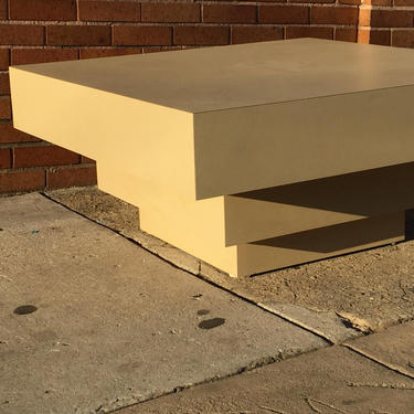 Pickup Only and Delivery to Selected Cities - Vintage ivory formica pyramid inverted coffee table 