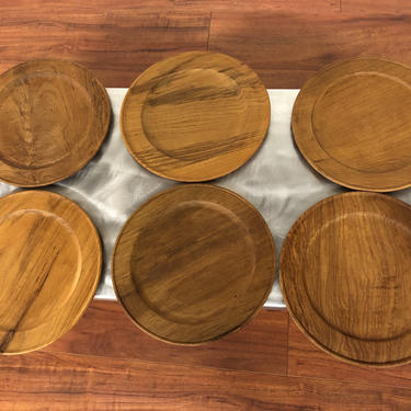 Mid-Century Teak Stacking Plates by Winsome Trading - Set of 6 