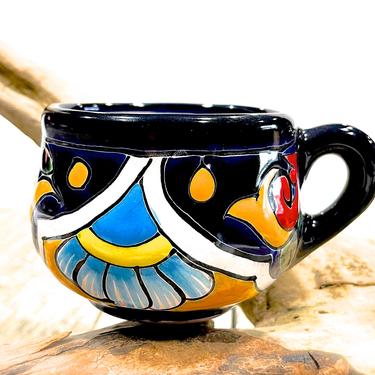VINTAGE: Authentic H. Venegas Signed Talavera Mexican Pottery - Cup - Mug - Colorful Hand Painted - Mexico - SKU 36-A-00033301 
