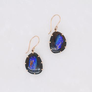 Asymmetrical Boulder Opal Earrings
