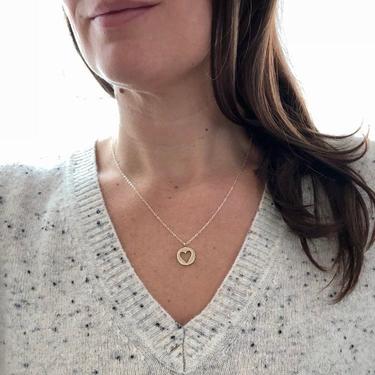 Gold Heart Necklace by Sarah Cecelia 