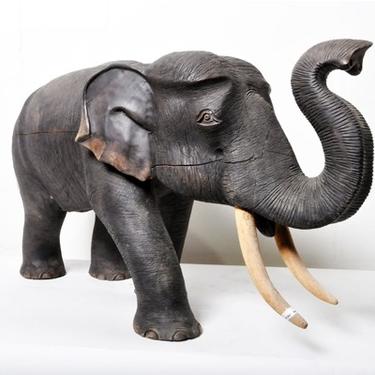 Hand Carved Wooden Thai elephant