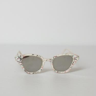 1950s Sunglasses | Vintage 50s Eyewear Mirrored Confetti 