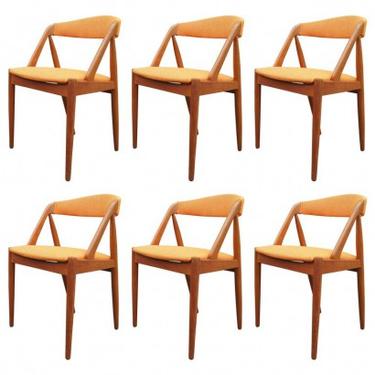 Set of Six Teak Dining Chairs, Model 31, by Kai Kristiansen for Schou Andersen