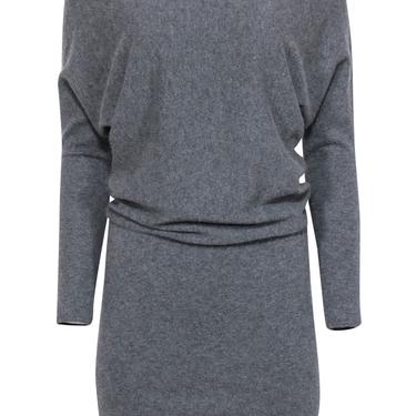 Vince - Grey Long Sleeve Drop Waist Sweater Dress Sz S