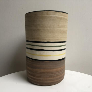 DeMaray Porcelain Cylinder Vase California Pottery 
