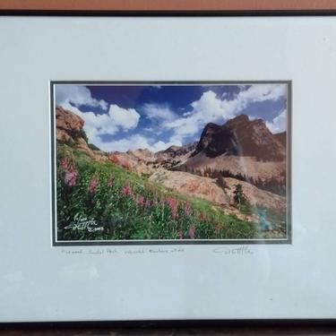 Signed David Wittan Framed Color Photograph Sundial Peak Wasatch Mountains Utah 16x13 