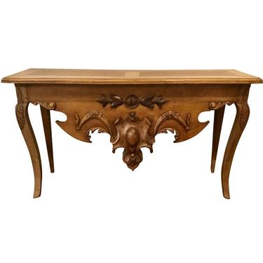 19th Century Traditional English Carved Wood Console Table