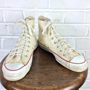 Size 10 1/2 Vintage 1980s Men’s Cream Converse Chuck Taylor All Star High Top Sneakers #1 by BriarVintage