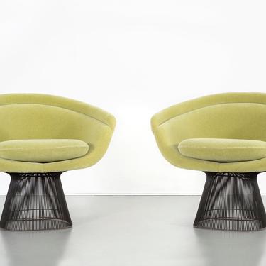 Set of Mid-Century Modern Bronze Platner Lounge Chairs for Knoll 