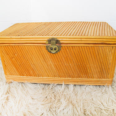 Wood Chest with Brass Detail 