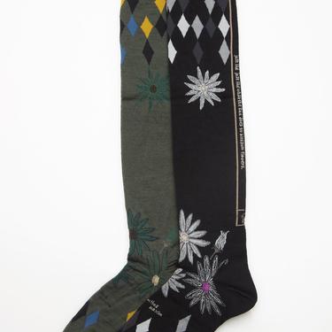 ANTIPAST Argyle and Floral Sock