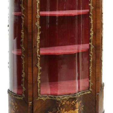 Vitrine, French Louis XV Style, Ormulu, Curved Display, Exceptional, 1800's!!
