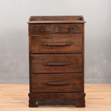 Country Windmill 3-Drawer Dresser with Secretary