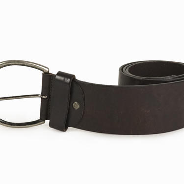 Italian Genuine Leather Belt Extra Wide Vintage 