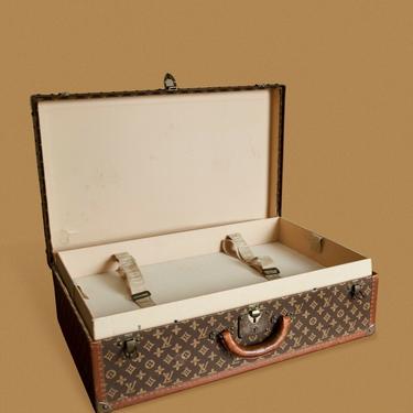 Antique Louis Vuitton Monogram Alzer 70 Hard-Sided Suitcase Trunk | c. 1950s