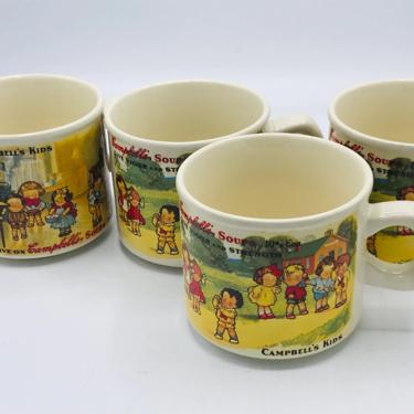 Vintage Campbell's Kids Soup Mug Set Of 4 Mugs 1994 WestWood. M'm! M'm! Good! 