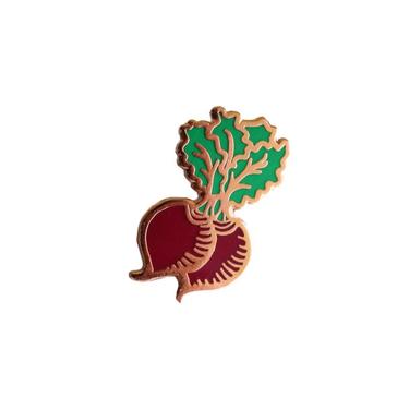 Beets Enamel Pin - Vegetable Lapel Pin // Hard Enamel Pin, Cloisonn, Pin Badge 