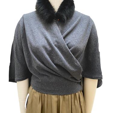 gray wrap with removable shearling