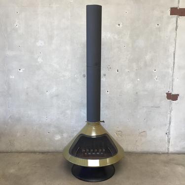 Vintage Mid Century Green Speckled Majestic Fireplace
