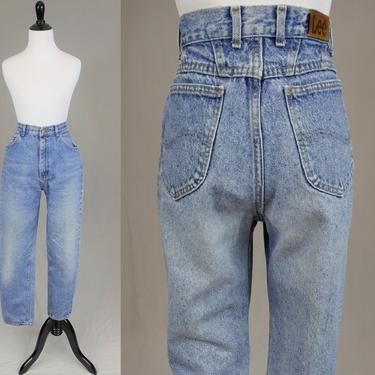 80s 90s Lee Jeans - 28 waist - Very Faded - High Waisted - Vintage 1980s 1990s - 30