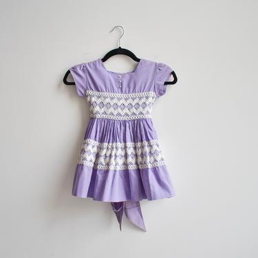 1950s Pale Purple Girls Party Dress 
