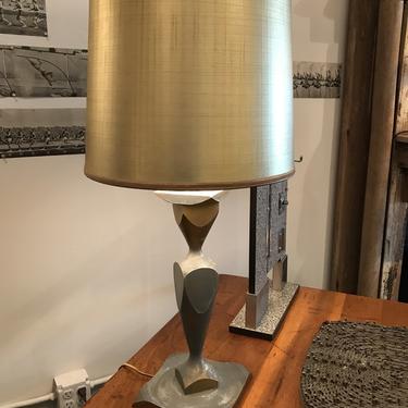 Gold and Gray Table Lamp