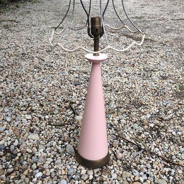 Lamp week: Mid-century pink lamp with deconstructed shade