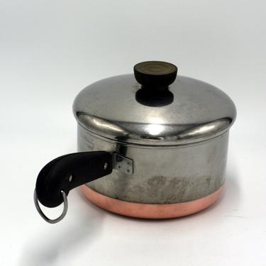 vintage revere ware 1.5 quart saucepan with copper bottom 