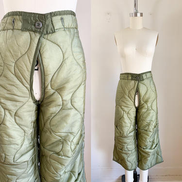 Vintage Military Quilted Liner Pants / 27&quot;-31&quot; waist 