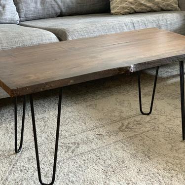 Live edge wooden coffee table 