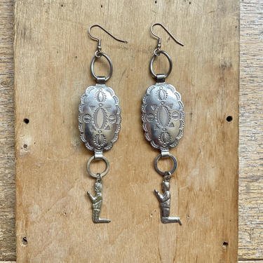 Silver Concho Earrings Vintage Milagro Jewelry Spiritual Gifts 