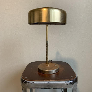Vintage Brass Gooseneck Desk Lamp Brass Table Lamp 