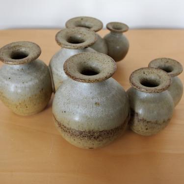 Charles Rothschild BARLO Studio Pottery Conjoined WEED POT Bud Vase, daisy chain, Mid-Century Modern ceramic, raymor bitossi dansk eames era by refugegallery
