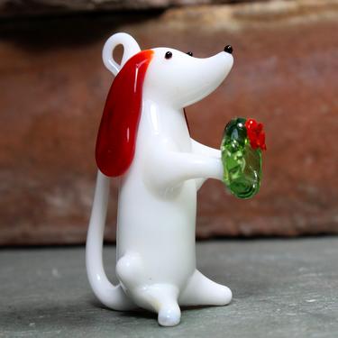 Dachshund Glass Ornament - Vintage Dachshund Christmas Ornament - 2&quot; Blown Glass Weiner Dog - Hot Dog Ornament | FREE SHIPPING 