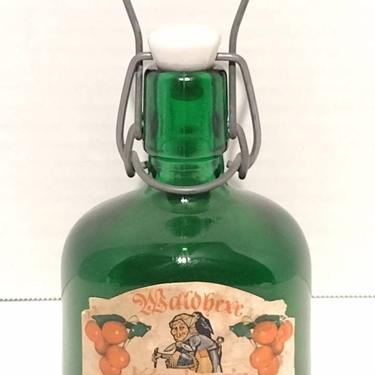Vintage FW Schneider &amp; Co Kappelrodec German Beverage Decanter Glass Bottle 6&amp;quot; 