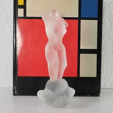 Vintage Abstract Signed Female Torso  Murano Glass Sculpture . by MIAMIVINTAGEDECOR