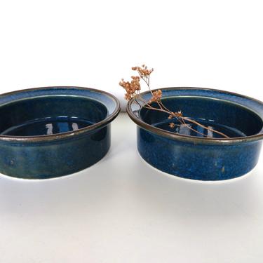 Set of 2 Vintage Dansk Sapphire Mist Rim Bowls, Dansk Coupe Sapphire Mist 6&quot; Bowls, Niels Refsgaard Denmark 