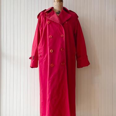 Vintage Burberry Red Trenchcoat L