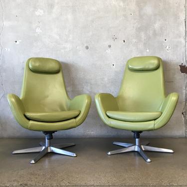 Pair of Green Mid Century Chairs