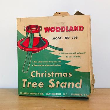 Mid Century Woodland Metal Christmas Tree Stand 