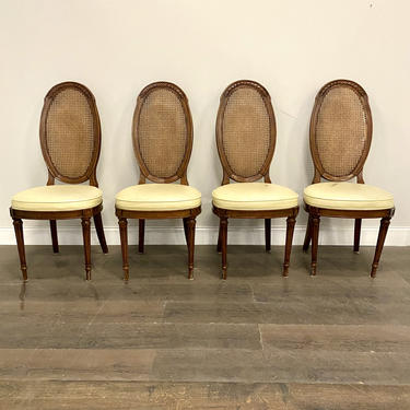 CUSTOMIZABLE: Set of 4 - Cane Back Dining Chairs 