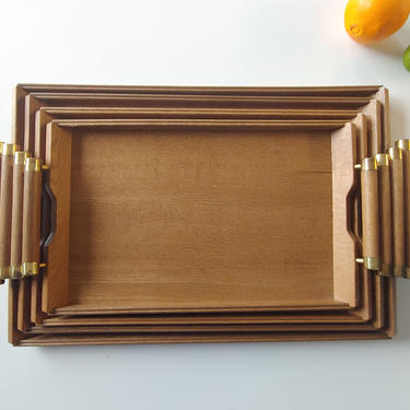 Vintage Wood Nesting Trays Standard Specialty Japan - Set of 4 
