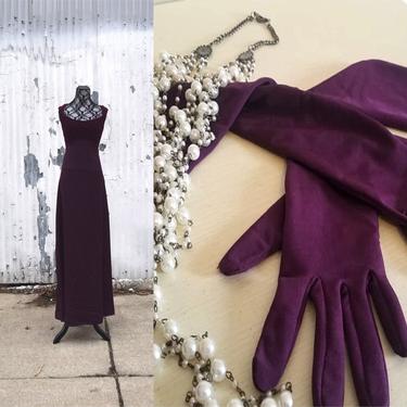Vintage 90s Prom Dress | Purple Gown | Purple Dress with Gloves | Renaissance Dress | Faire Dress | Small Dress | Size 4 Dress | Queen Dress by aphroditesvintage