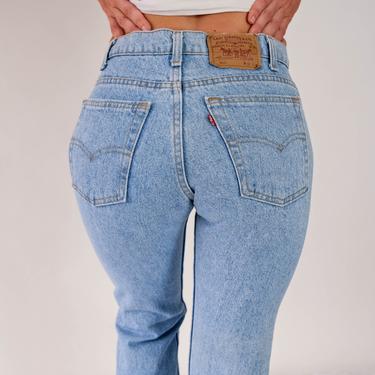 Vintage 80s 90s LEVIS Light Wash 505 High Waisted Jeans w/ Zipper Fly | Made in USA | Size 30x32 | 1980s 1990s LEVIS Light Wash Denim Pants 