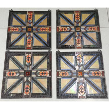 Southwestern Mission Style Stained Glass Window Panel by River of Goods