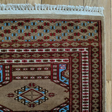 Vintage Rug 2x3 Brown Bokhara Oriental Rug by JessiesOrientalRugs